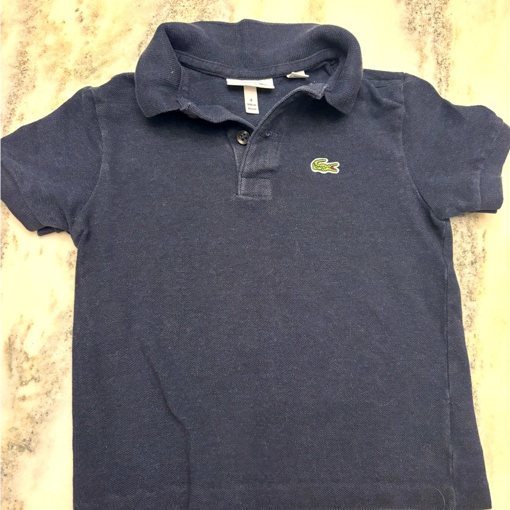 Lacoste Kids Navy Polo Shirt - boys size 4T